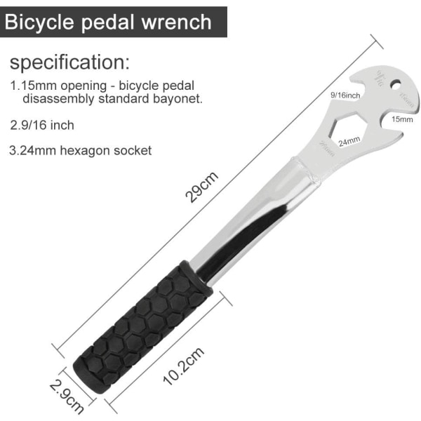 Cykelpedalnyckel, bottennyckel i legerat stål, Bic, ZQKLA