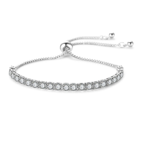 Tennisarmbånd med krystalglide, sølv, til kvinder, Wo,ZQKLA
