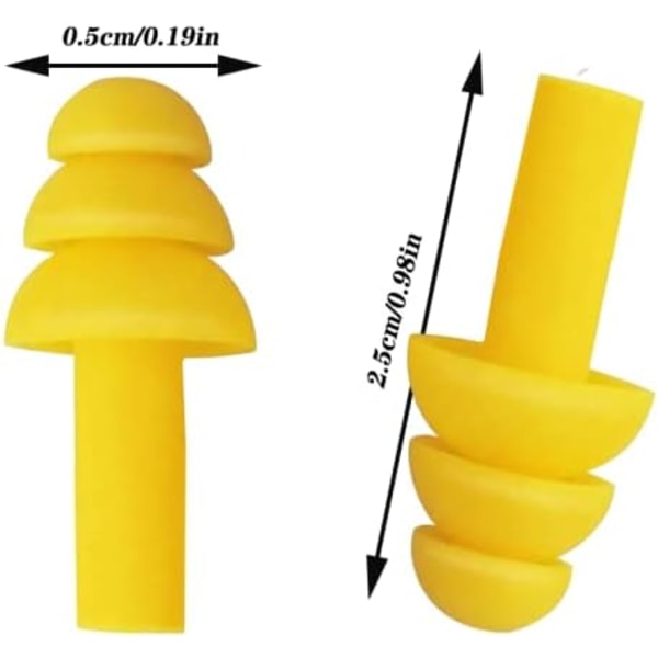 5 par silikon ørepropper, ørepropper for å sove, svømme vannp