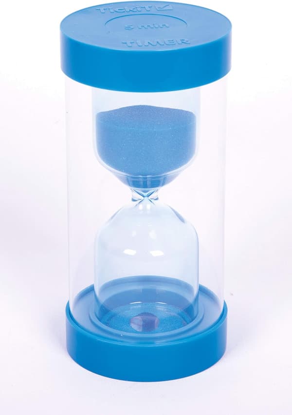 Timeglas - 5 minutter i blå