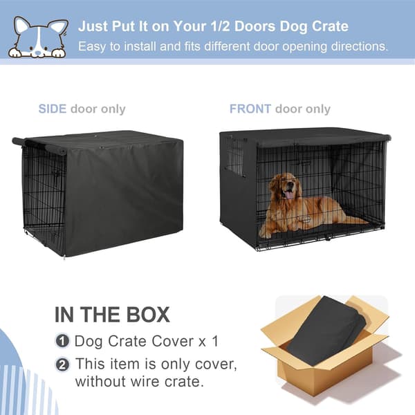 Hundeburdekke 25 tommer - Slitesterkt Polyester Deksel for Hundebur U