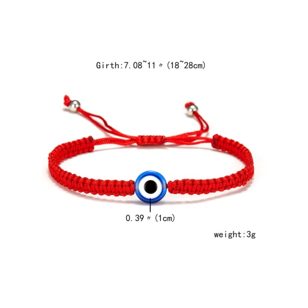 （2 stycken）Big Evil Eye justerbart armband Kabbalah Red Stri, ZQKLA