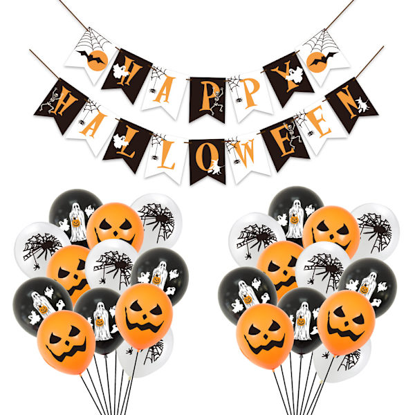 33 stk. 12 tommer Halloween Dekorationer Latex Balloner Hallowee, ZQKLA