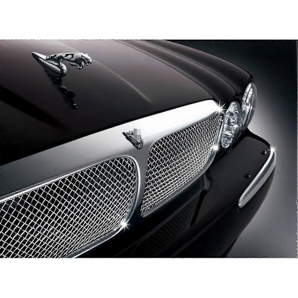 (Svart) 3D Jaguar Emblem Bil Logo - Krom Örn Badge Motorhuvs Prydnad för XF, XJ, XE, XK, XKR, XFL, XJS och E Serien - Premium Biltillbehör