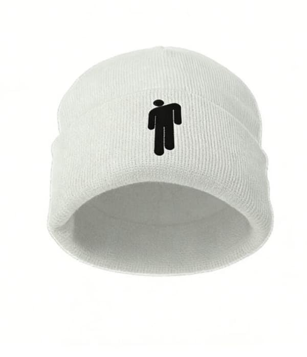 Stickad Mössa Unisex Vinter för Män Kvinnor Varm Mössa Enfärgad Retro Stretch Stickade Mössor-Vit White