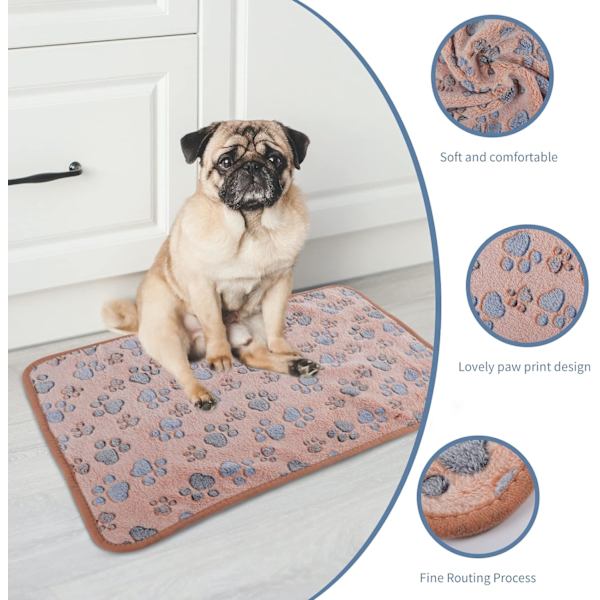 Blødt Hunde-/Kattetæppe, 3 stk. 60*40cm Blødt Varmt Kæledyrsfleecetæppe, ZQKLA