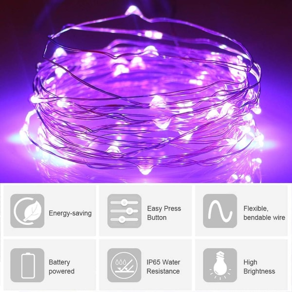 Batteridriven 16.4Ft/5M 50 LED String Lights Twinkle Chri,ZQKLA