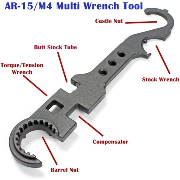 AR-15/M4 stålpansarnyckel för borttagning och installation av A