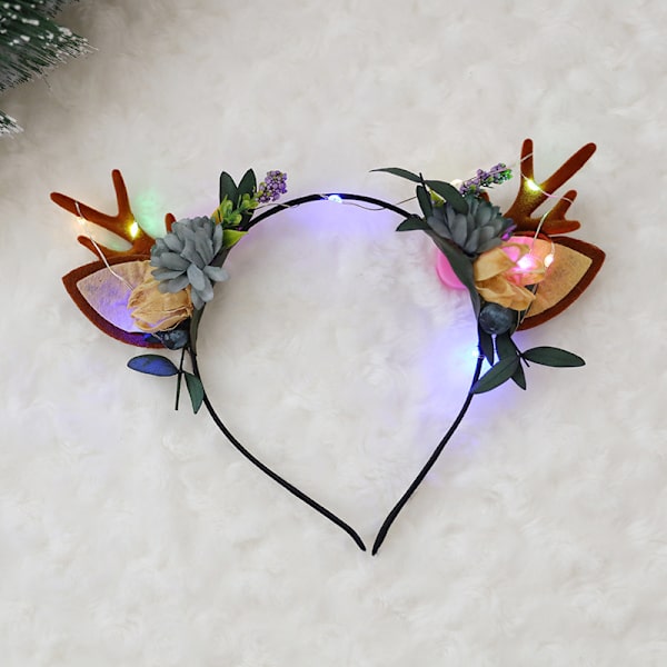 Lysende Rensedyr Pandebånd Med Led, Julepandebånd Fo,ZQKLA