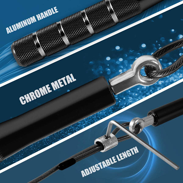 Hoppetau, Speed ​​Skipping Rope for Fitnessøvelser, Voksen, ZQKLA