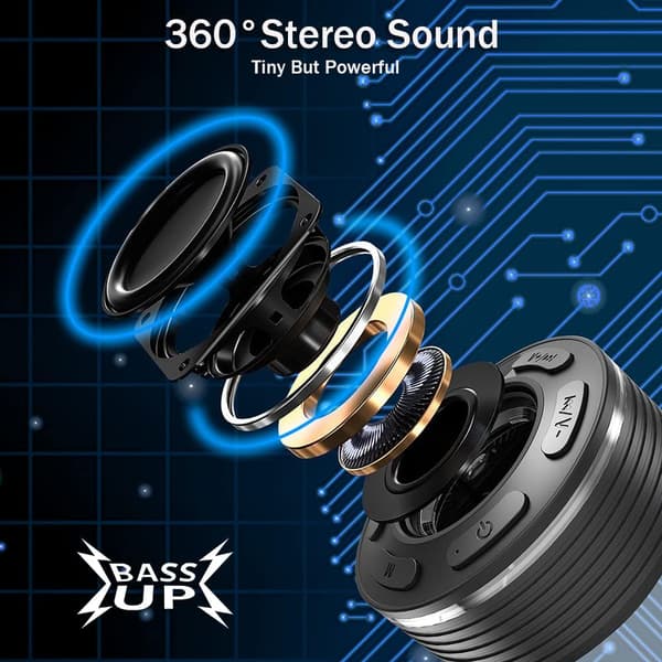Bærbar Bluetooth Bruserhøjttaler, Mini Bærbar Bluetooth 5, ZQKLA