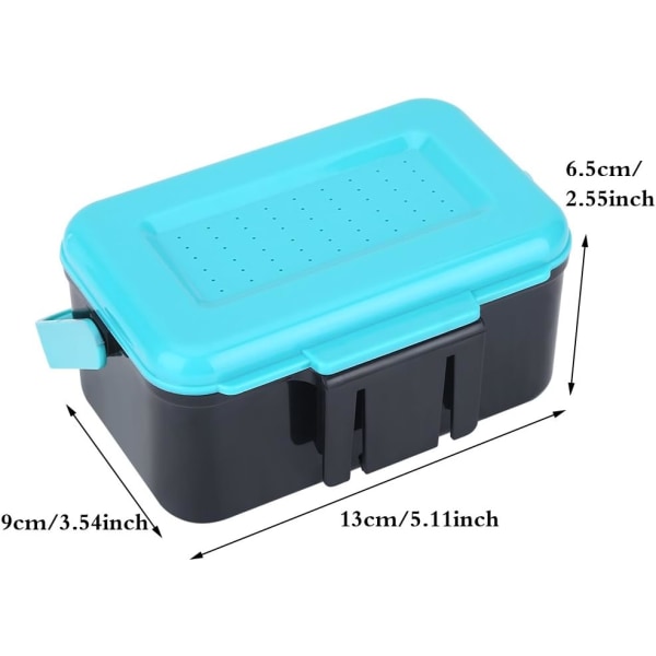 Fishing Bait Holder Box, Portable Light Blue Plastic Fishing,ZQKLA