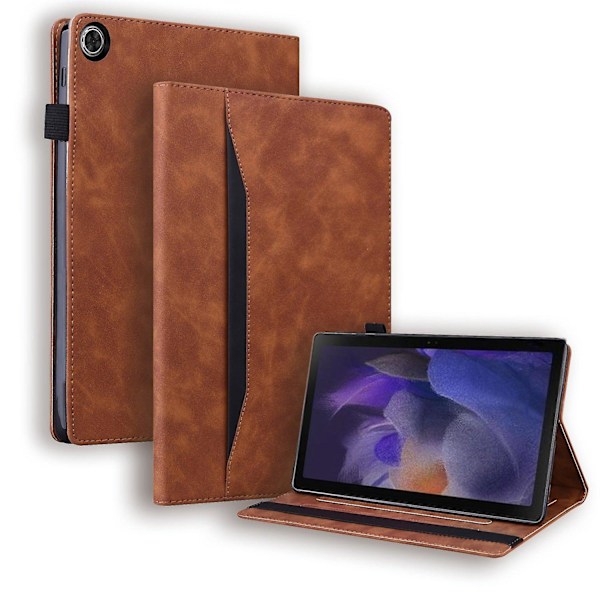 Nahkainen tablettikotelo Samsung Galaxy Tab A9+:lle, jossa on liitosrakenne Brown