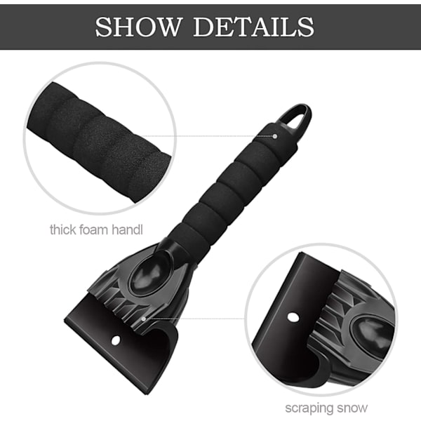 Bilskrapa, 2-pack isskrapa vindruteskrapa vinterverktyg