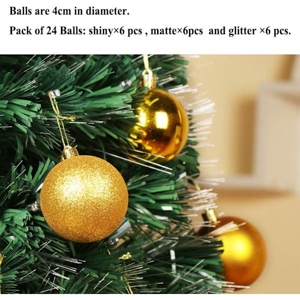 Gull Julekuler, Juletrepynt, Plast De,ZQKLA