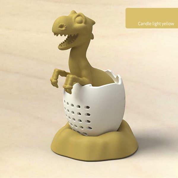 (Gul) Dinosaurie Äggskal Te Infuser Silikon Te Filter, ZQKLA