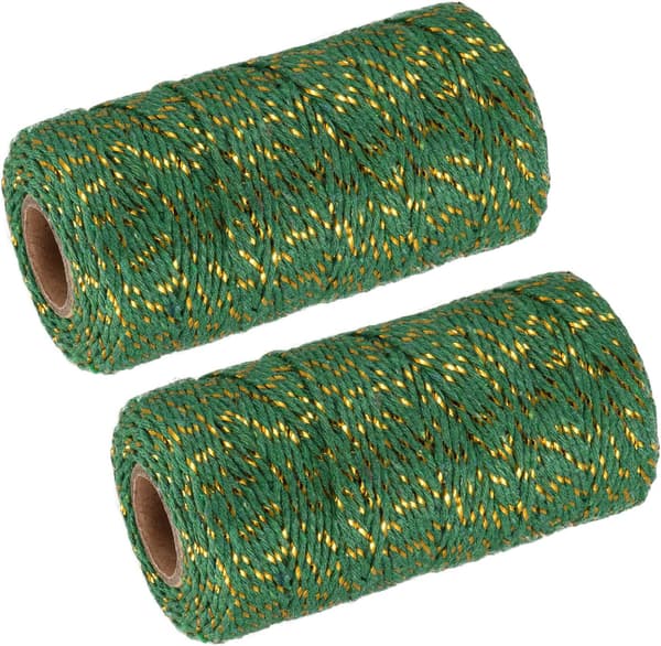 2 stycken rep förpackningsrep bomullsrep 100M/109 yards