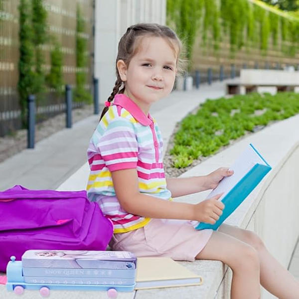Pennfodral för skolan, Anna och Elsa pennväska, Skrivmaterial wit,ZQKLA