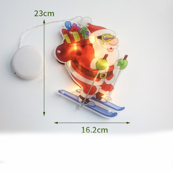 Julgran 10 LED Silhuettlampor Fönster Hem Fest Hängande, ZQKLA