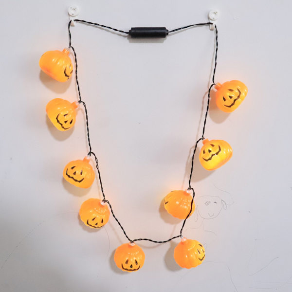 2 kpl Kurpitsa Valo-kaulakorut, Halloween Kurpitsa Kaulakoru, ZQKLA