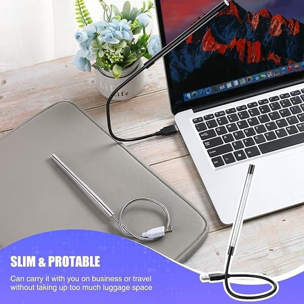 2 Stk. USB LED Læselamper Stick Fleksibel USB Boglampe, ZQKLA