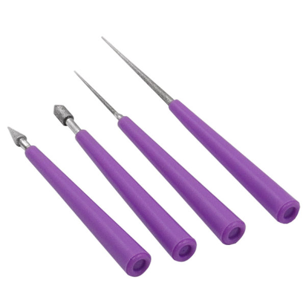 4 stk Diamant Skrå Bead Reamer Beading Hull Utvider Verktøy