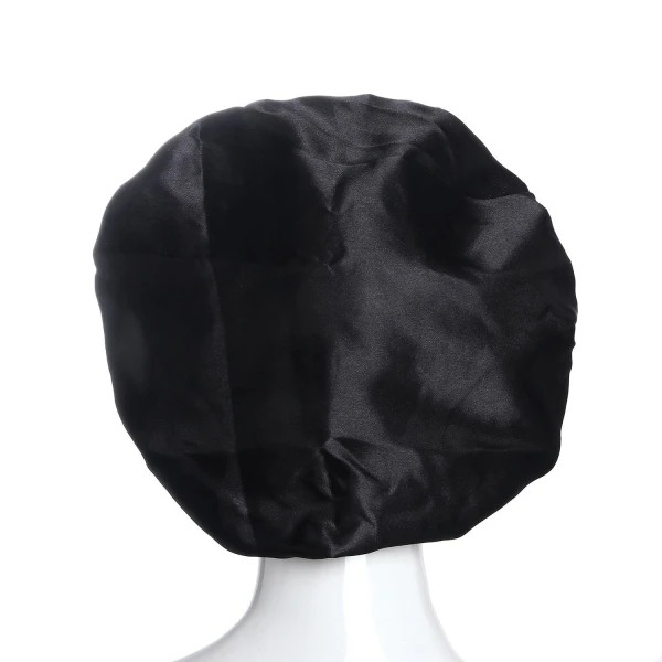 Sovmössa - Satin Bonnet - Søvnhat Sort one size