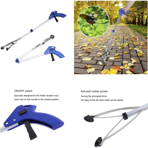 Fällbar aluminiumklämma med lång arm som når 81 cm - ZQKLA