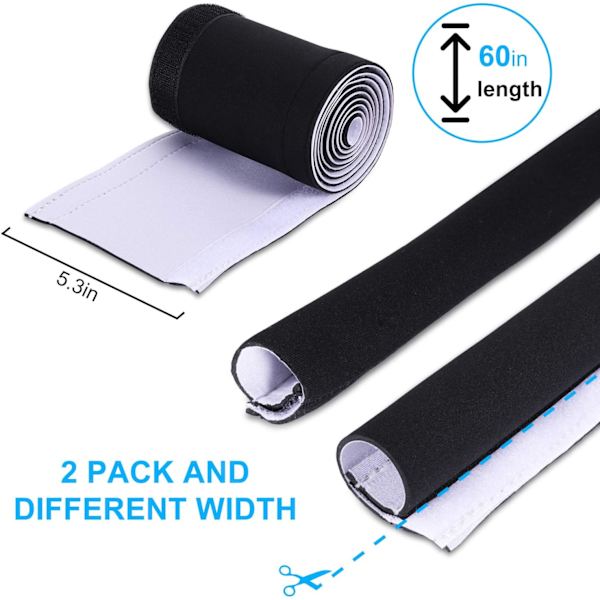 Kabelorganiserare, 3 meter Neoprenkabel för Förvaring eller Döljande, Hon