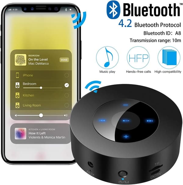 Bærbar Bluetooth-højttaler, Mini Bluetooth-højttaler (A8, Sort, ZQKLA