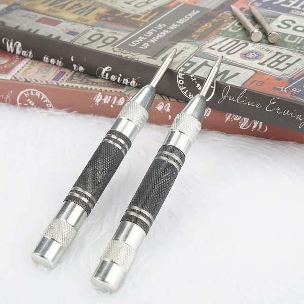 2 stk. Automatisk Center Punch, Automatisk Center Punch, Fjeder Spænding, ZQKLA