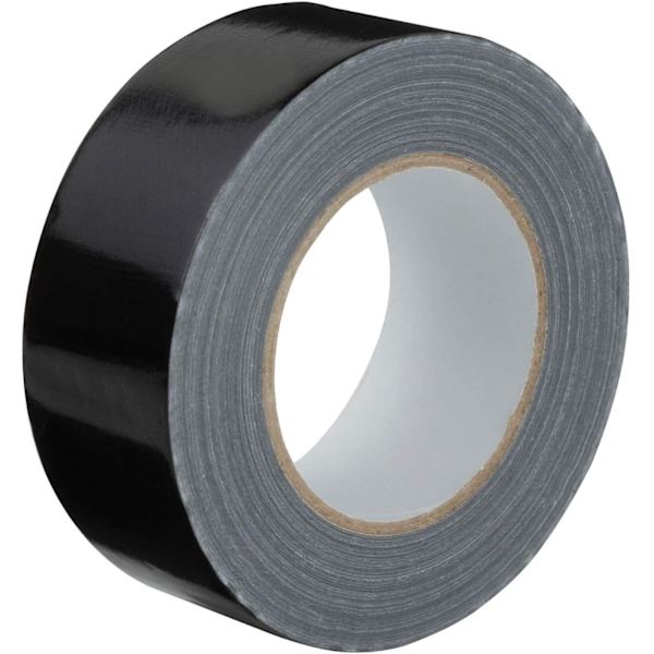 Stofklæbende tape, sort, 48 mm x 20 m, meget stærk, 1 rulle