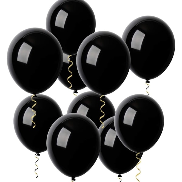 Svart ballong, 100 svarta uppblåsbara latexballonger-30 cm för ,ZQKLA