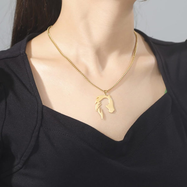 Halsband med hästhänge för flickor, hästälskares halsband, charm, ZQKLA