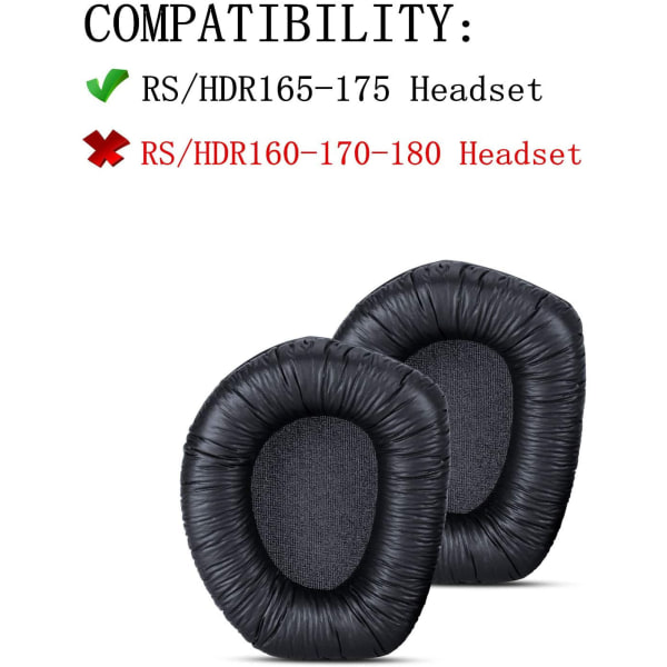 Öronkuddar för Sennheiser Hdr165 Hdr175 Rs165 Rs175 Headset, E,ZQKLA