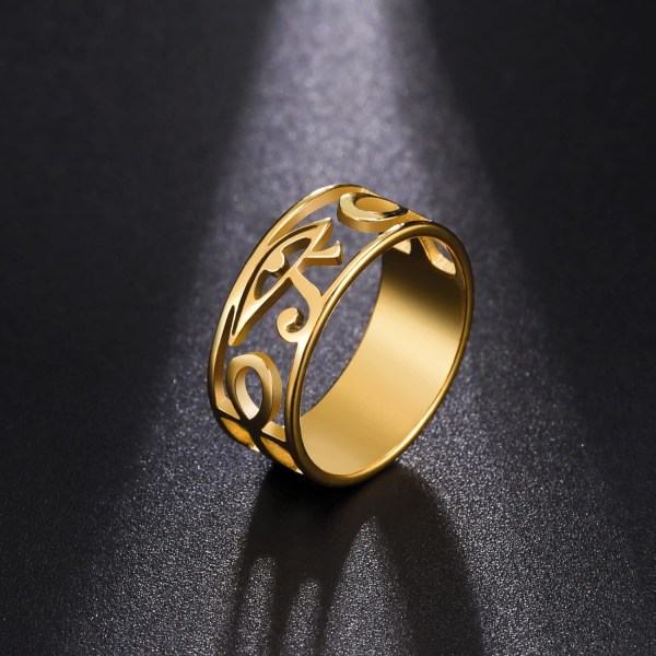 Øyet til Horus Ring Gammelt Egyptisk Symbol Øyet til Horus Ankh ,ZQKLA