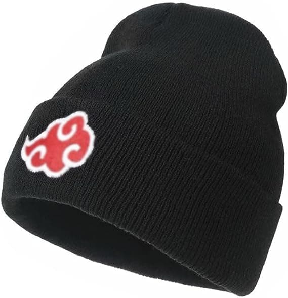 Stickad mössa, Anime-broderi Röd Moln, Unisex Solid Clo,ZQKLA