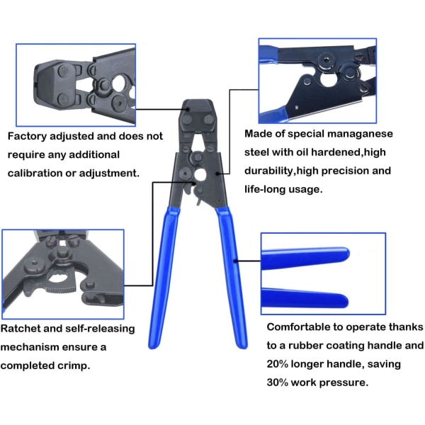 Pex Cinch Clamp Fastening Tool Fra 3/8" Til 1",Pex Cinch Cri,ZQKLA