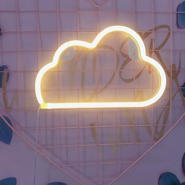 LED Neon Lys Sky Form Veggdekorasjon til Jul Bursdag, ZQKLA