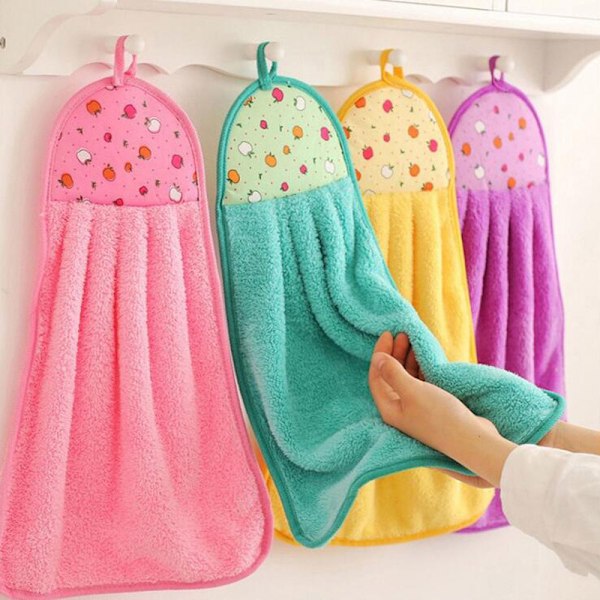 Hængende Håndklæde, Håndklæde Rengøringsklud Mikrofiber Opvaskklud Håndklæde Elegant Æstetik