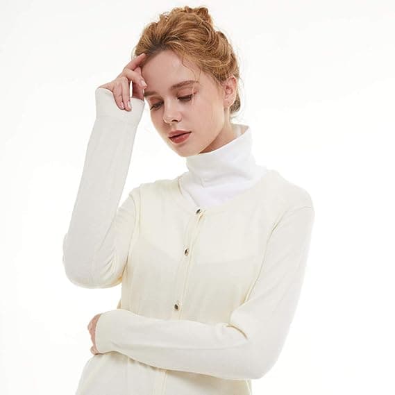 Falske turtleneck-dikkier for kvinner, avtakbar turtleneck-krage, ZQKLA
