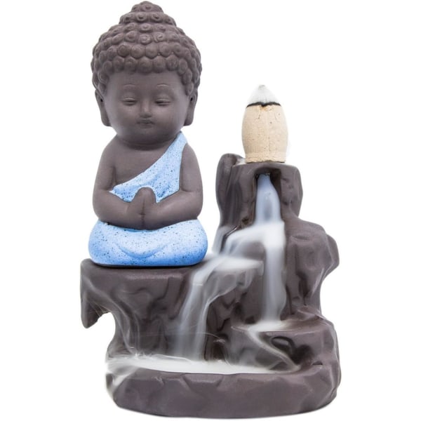 Rökelse brännare reflux torn kon stång säte keramisk Buddha munk ask
