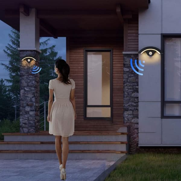 Utomhus LED Vägglampa med Rörelsesensor, Antracitgrå 2,ZQKLA