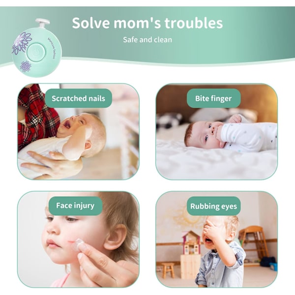Blå, Elektrisk Negleklipper Fil for Baby - Baby Neglefilsett - Baby, ZQKLA