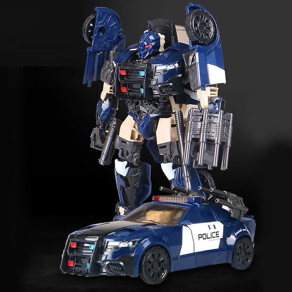 Transformerbar Politibil Decepticon Destruction Actionfigur Model Legetøjsgave til Børn