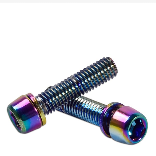 6 x M5 x 17mm ruuvia maasto- ja maantiepyöriin - Titan, ZQKLA