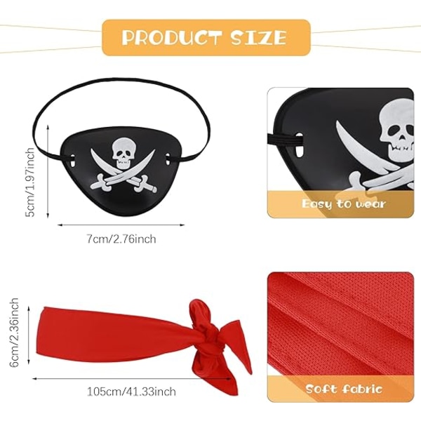 6 delar piratkläder Accessoarer Halloween Dam Vintag,ZQKLA