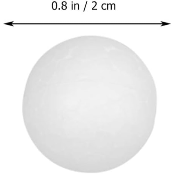 100 Stykker Hvite Styrofoamkuler DIY Styrofoamkuler for Kunst, ZQKLA