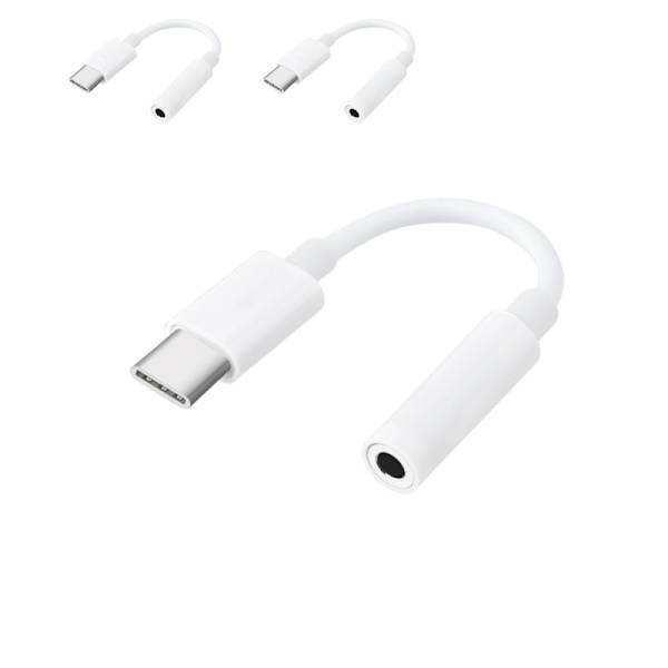 Lightning / USB-C - AUX-sovitin 3,5 mm paketti USBCAUX3Pack,su