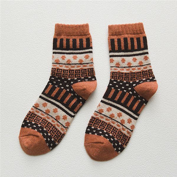 5 Par Damsockor Vinter Ull Varma Tjocka Crew Fuzzy Sock f,ZQKLA